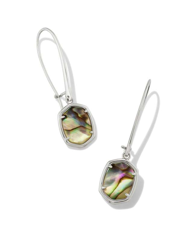 Daphne Silver Wire Drop Earrings in Abalone image number 0.0