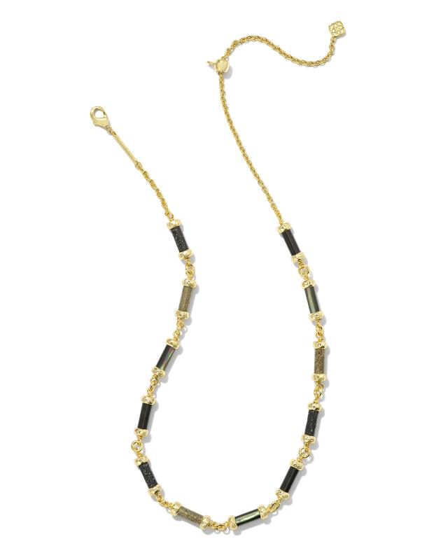 Gigi Gold Strand Necklace in Black Mix image number 3.0