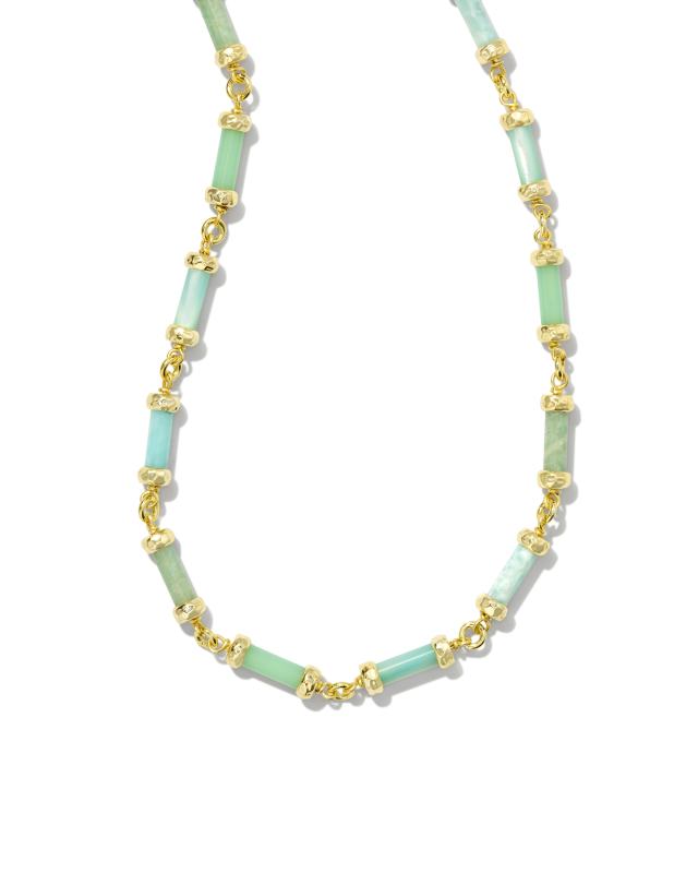 Gigi Gold Strand Necklace in Blue Mix image number 0.0