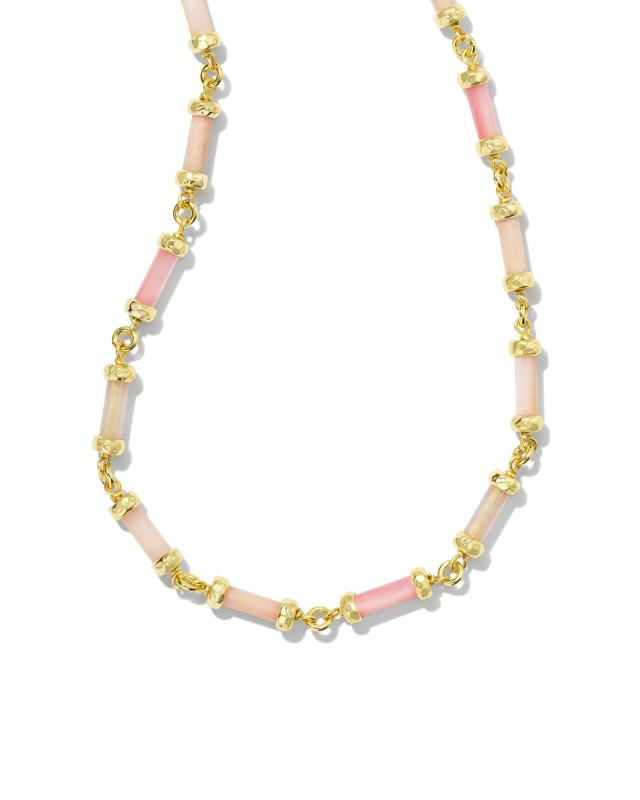 Gigi Gold Strand Necklace in Pink Mix image number 0.0