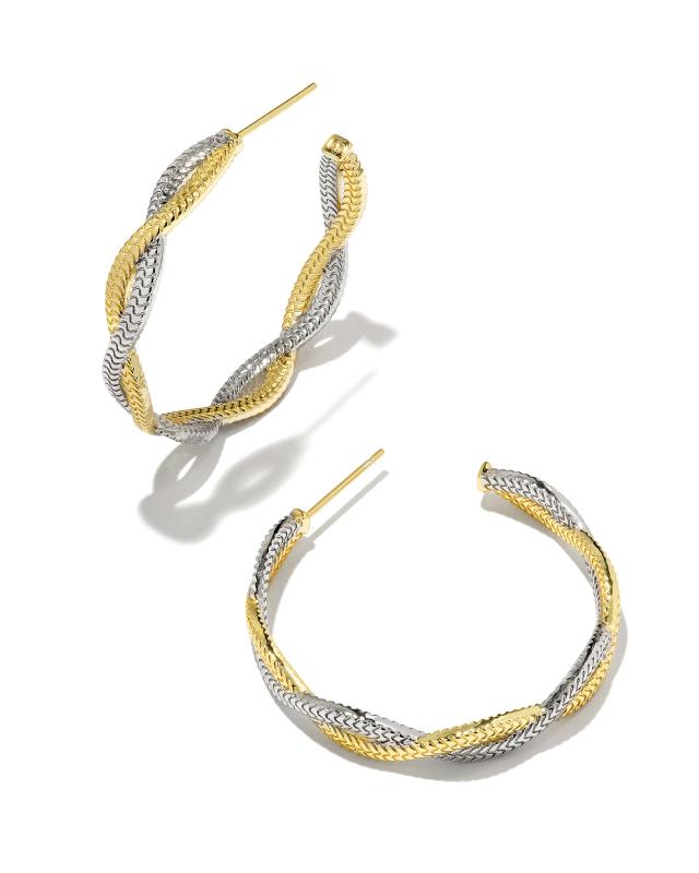 Hayden Hoop Earrings in Mixed Metal image number 0.0