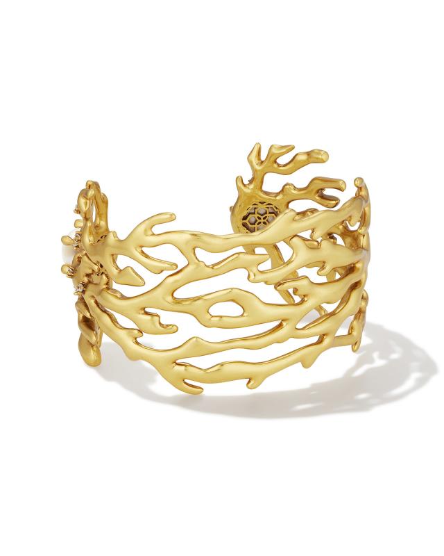 Shea Statement Cuff Bracelet in Vintage Gold image number 3.0