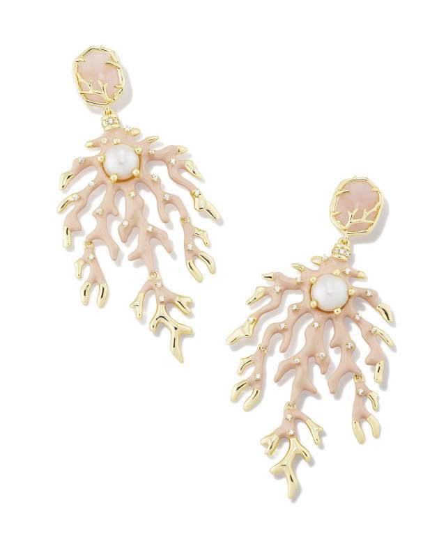 Shea Gold Statement Earrings in Blush Mix image number 0.0