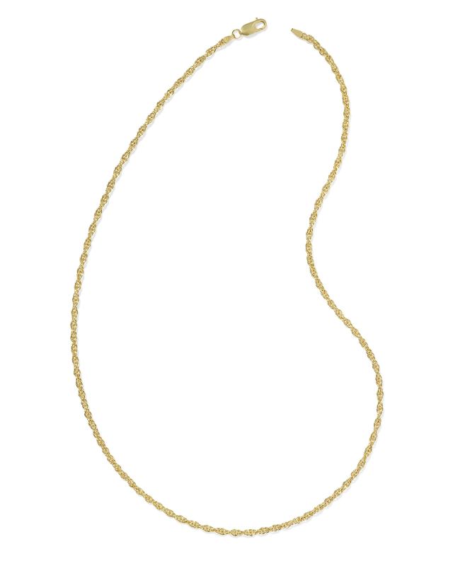 Ryan Rope Chain Necklace in 18k Gold Vermeil image number 0.0