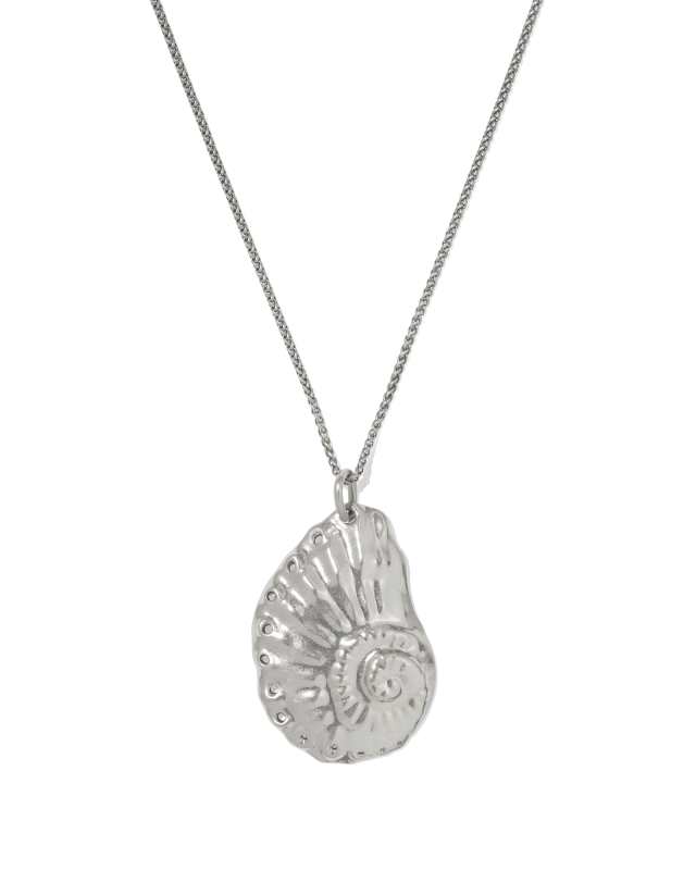 Marina Long Pendant Necklace in Vintage Silver image number 0.0