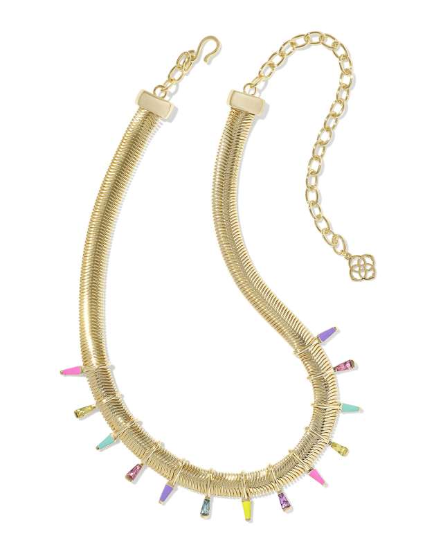Kelsey Gold Statement Necklace in Multi Mix image number 2.0