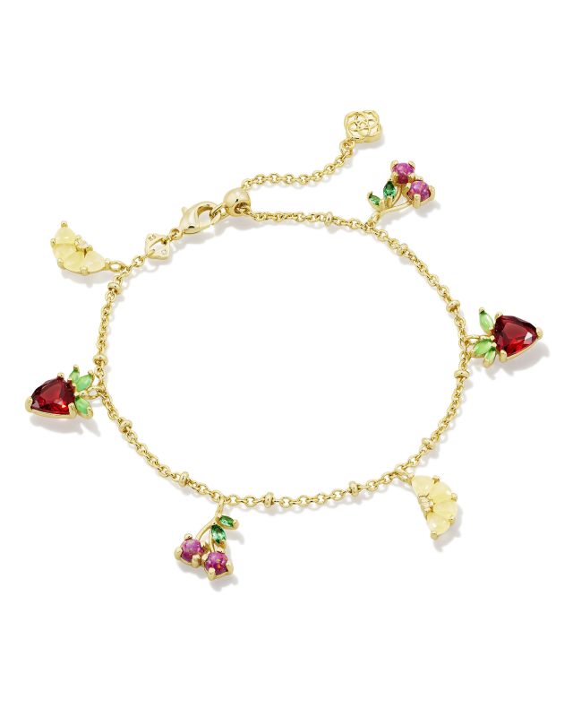 Fruit Gold Delicate Chain Bracelet in Multi Mix image number 0.0