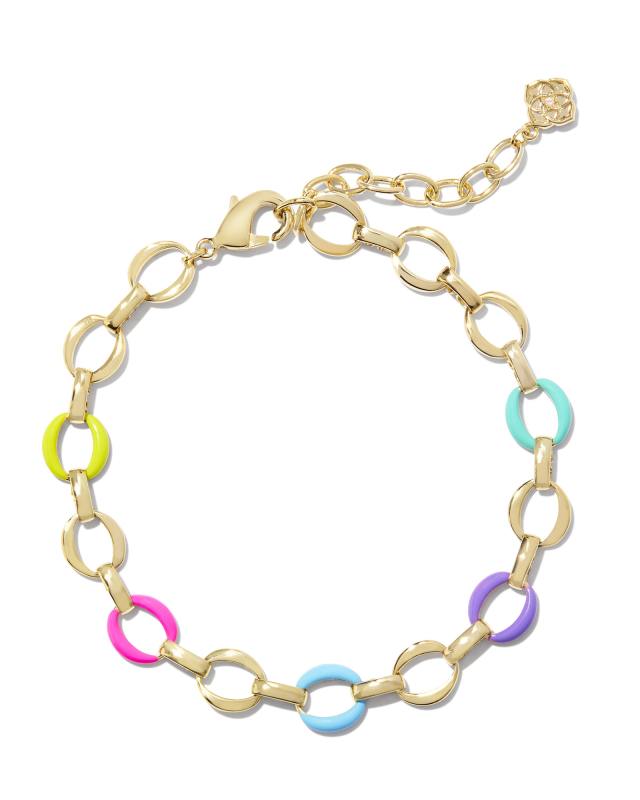 Kelsey Gold Chain Bracelet in Multi Mix image number 0.0