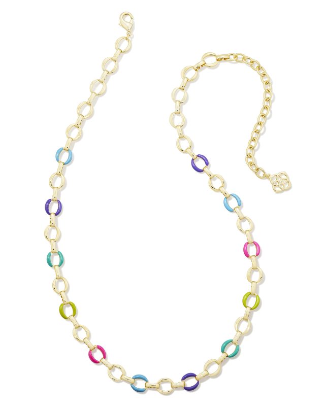 Kelsey Gold Chain Necklace in Multi Mix image number 0.0