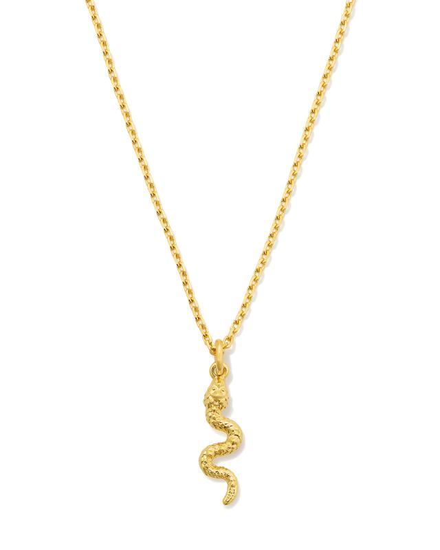 Mini Snake Pendant Necklace in 18k Gold Vermeil image number 0.0