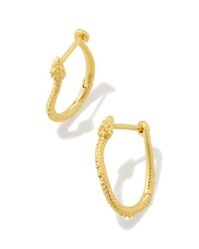 Snake Huggie Earrings in 18k Gold Vermeil image number 0.0