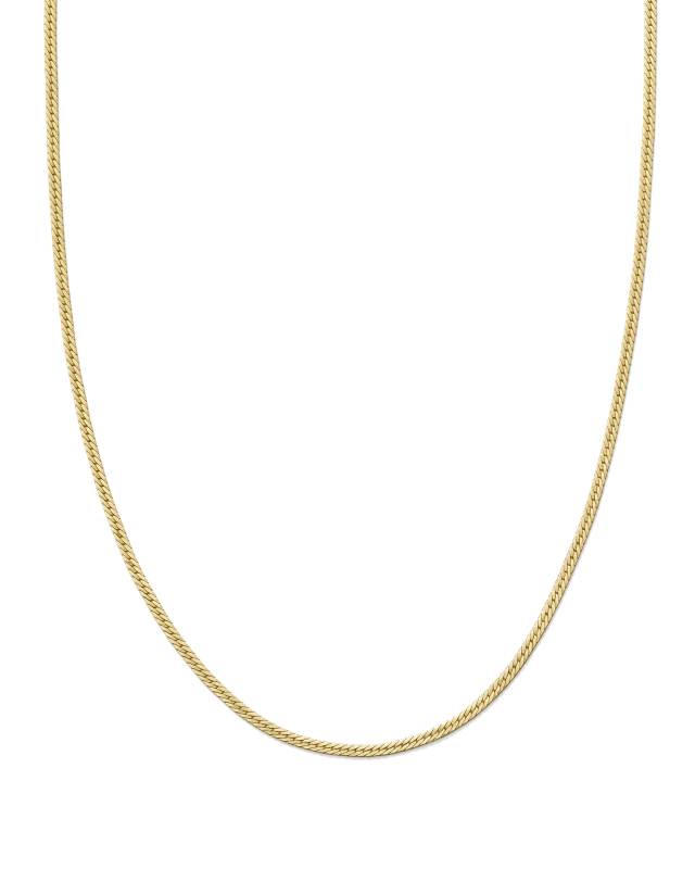 Thin Herringbone Chain Necklace in 14k Yellow Gold image number 0.0