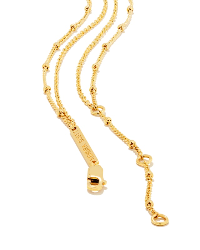 Elisa Charm Multi Strand Necklace in 18k Gold Vermeil image number 3.0