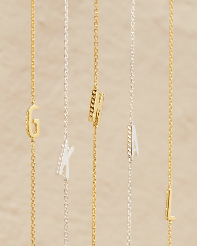 Letter A Pendant Necklace in Silver | Kendra Scott