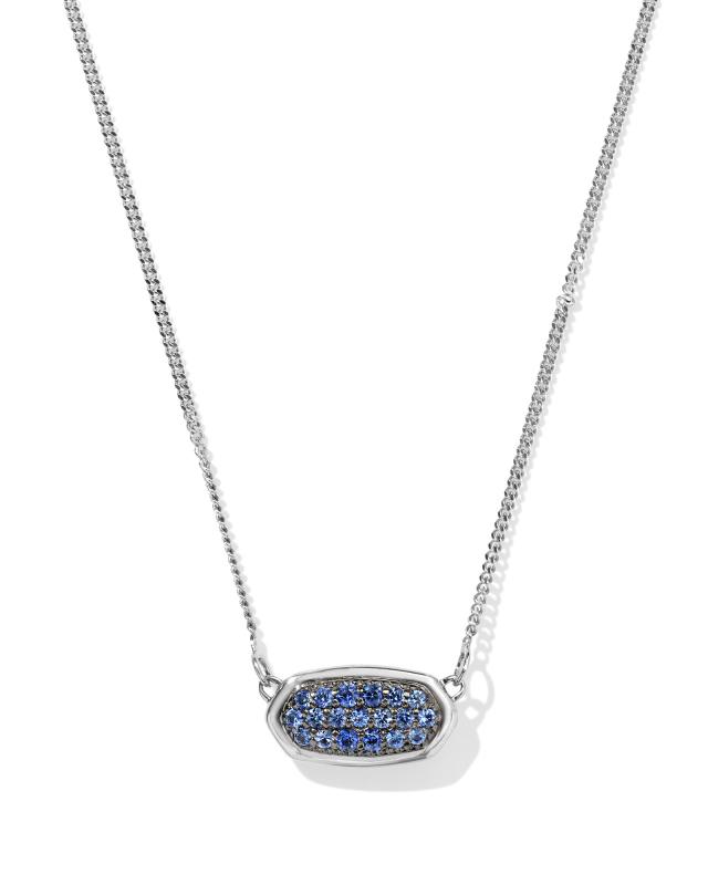 Lisa 14k White Gold Pendant Necklace in Blue Sapphire image number 0.0