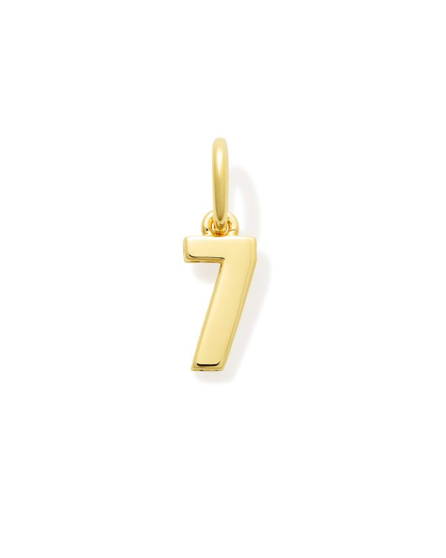 Metal Number 7 Charm in 18k Gold Vermeil image number 0.0