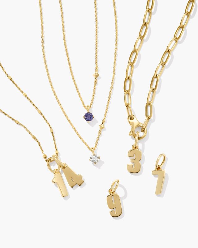 Metal Number 7 Charm in 18k Gold Vermeil image number 2.0