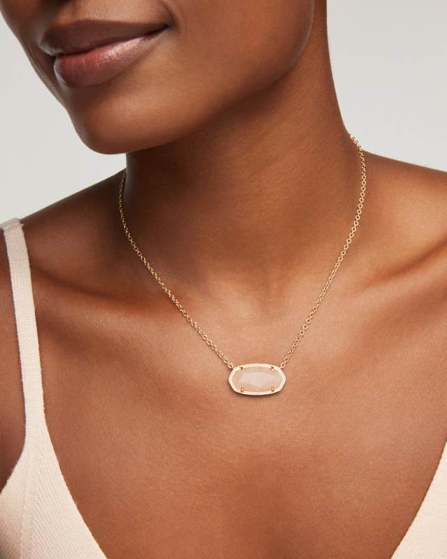 Elisa Gold Statement Short Pendant Necklace