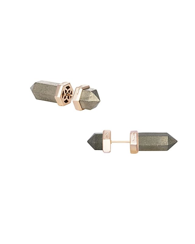 JADE EARRING RSG BROWN PYRITE image number 1.0