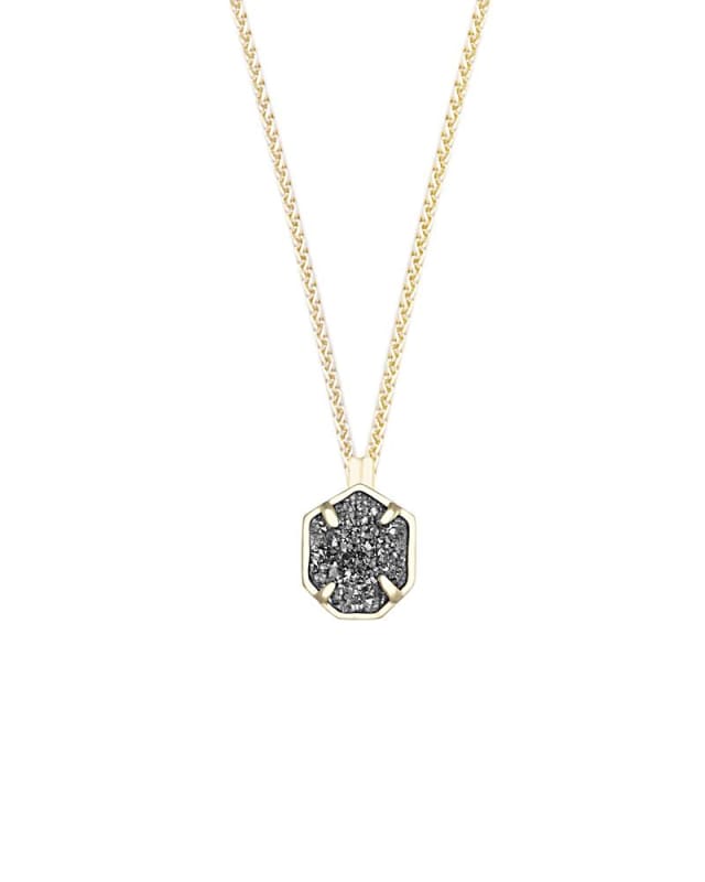 Oliver Gold Necklace in Platinum Drusy image number 0.0