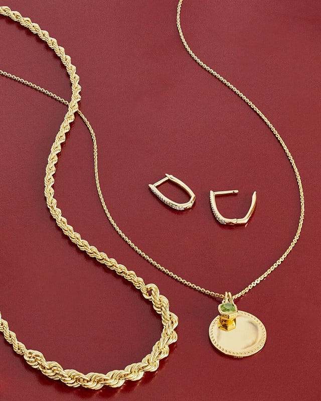 Saylor Chain Necklace in 18k Gold Vermeil image number 3.0