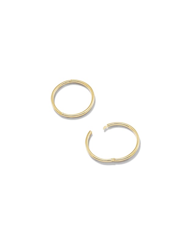 Keeley 16mm Huggie Earrings in 18k Gold Vermeil image number 0.0