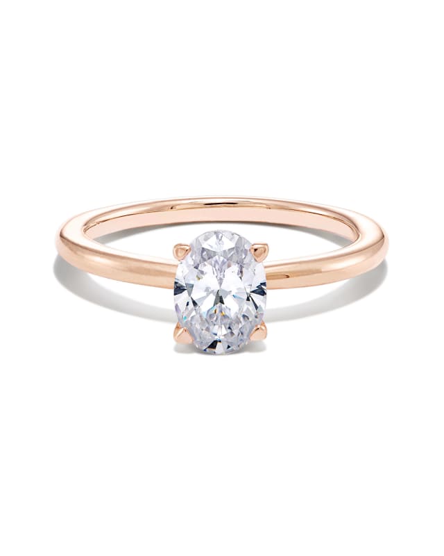2 ct Oval Solitaire Engagement Ring in 14k Rose Gold image number 0.0
