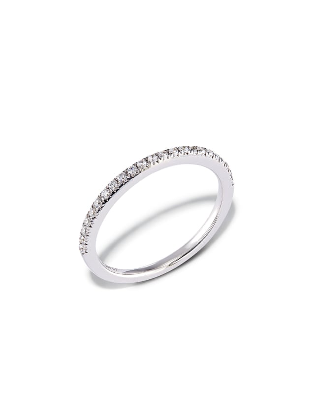 Pave Band Ring in 14k White Gold image number 3.0