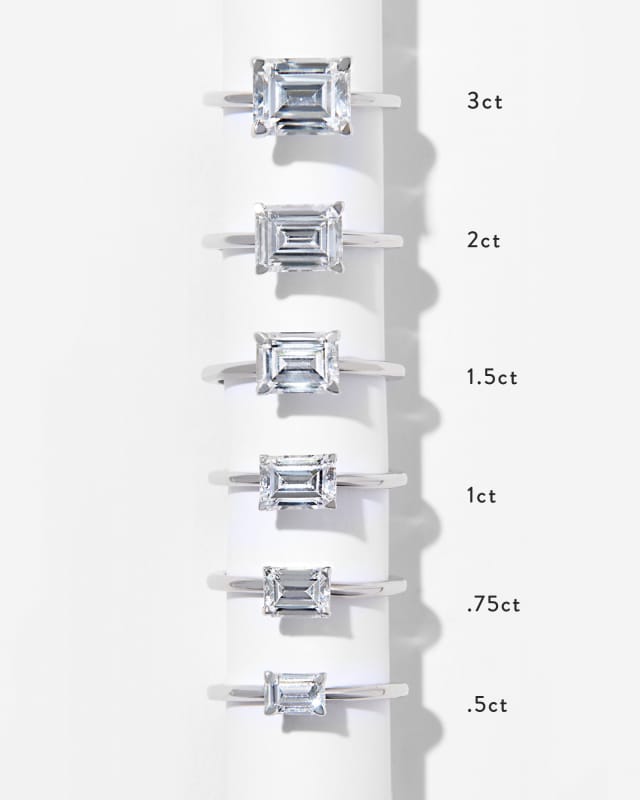 0.5 ct Emerald Solitaire Engagement Ring in 14k Yellow Gold image number 1.0