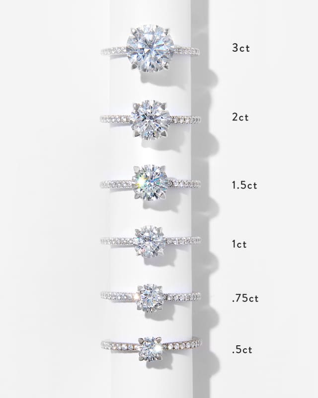 0.5 ct Round Solitaire Engagement Ring with Pave Diamonds in 14k Yellow Gold image number 1.0