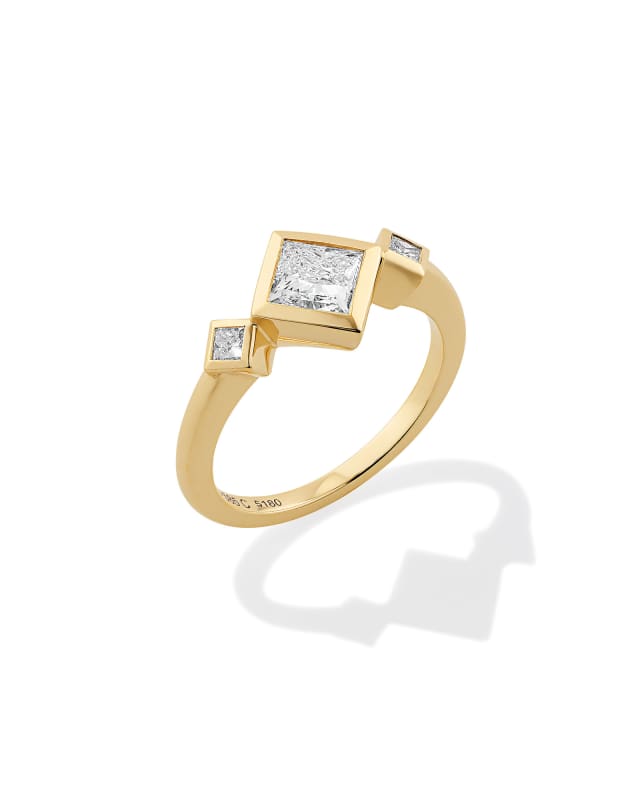 0.85 ct Lab Grown Diamond Michelle 14k Yellow Gold Band Ring