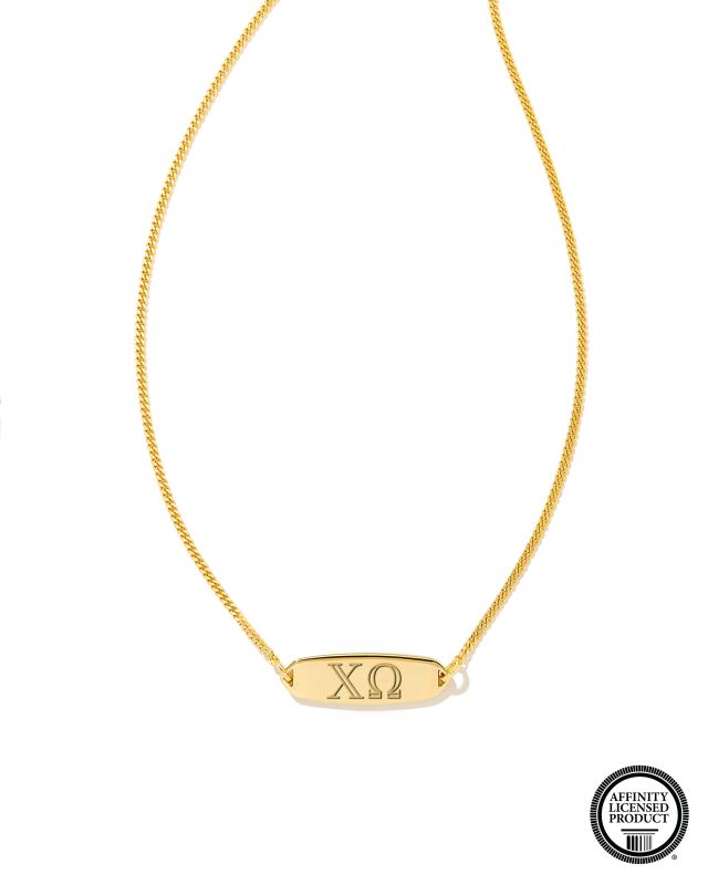 Chi Omega Pendant Necklace in 18k Gold Vermeil image number 0.0