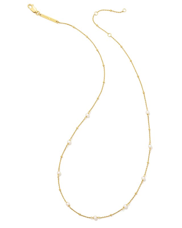 Emmaline 18k Gold Vermeil Strand Necklace in White Pearl image number 1.0