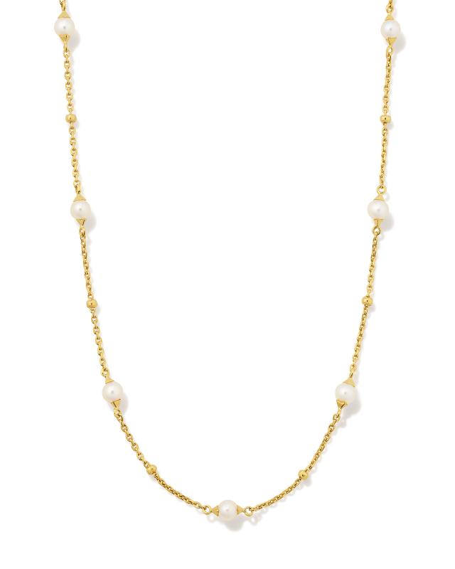 Emmaline 18k Gold Vermeil Strand Necklace in White Pearl image number 0.0