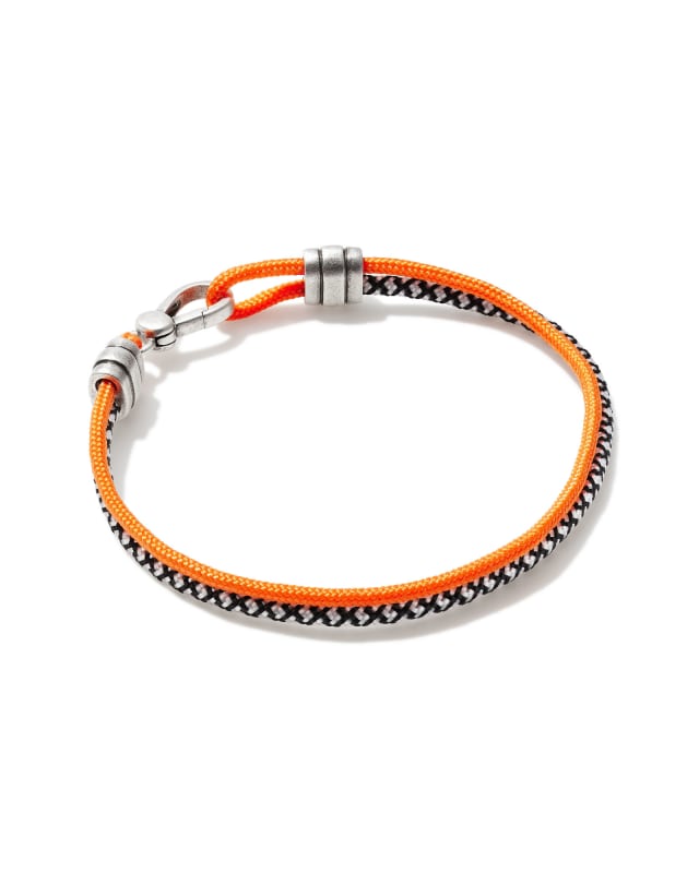 Kenneth Oxidized Sterling Silver Corded Bracelet in Orange Mix image number 0.0