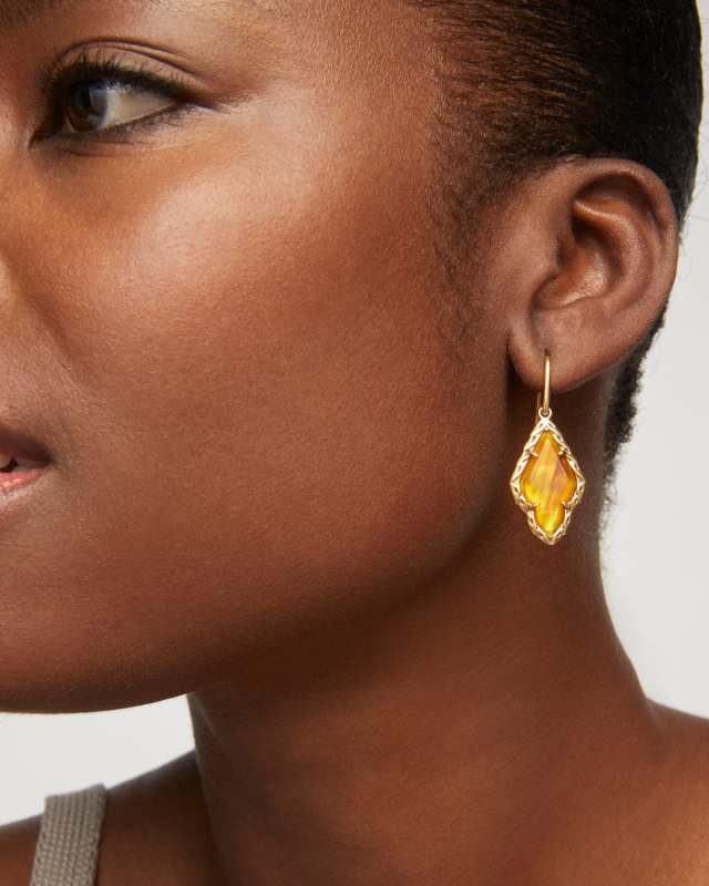Adeline Vintage Gold Drop Earrings