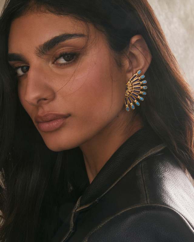 Catherine Vintage Gold Statement Earrings