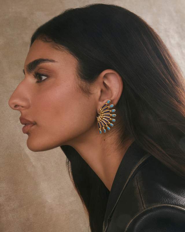 Catherine Vintage Gold Statement Earrings