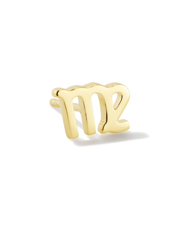 Virgo Single Stud Earring in 18k Gold Vermeil image number 0.0