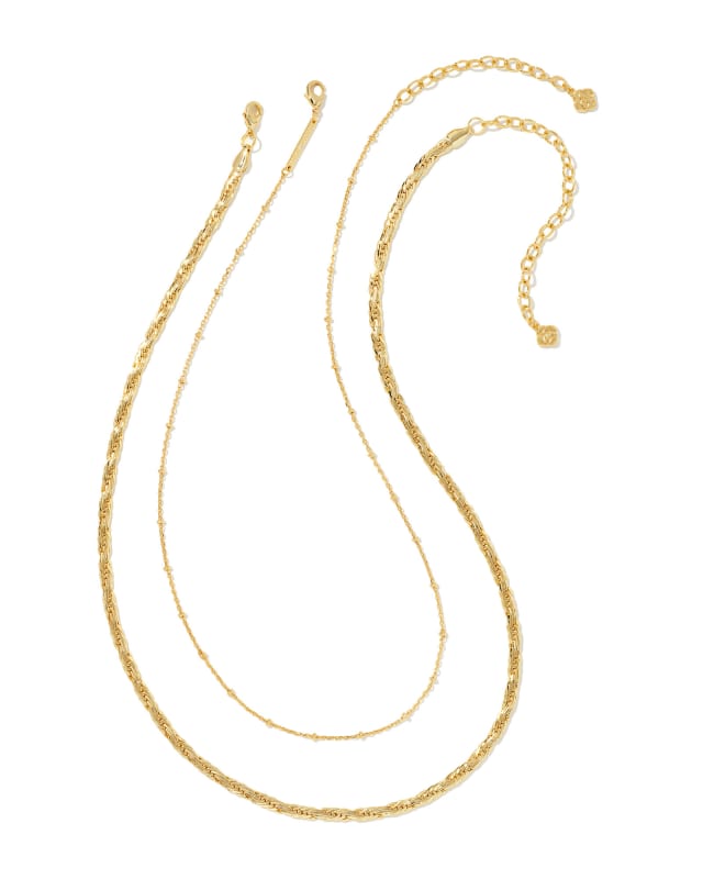 Carson Set of 2 Chain Necklace in Gold image number 0