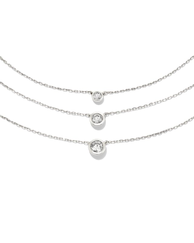 15 Thin Chain Necklace in 14k White Gold | Kendra Scott