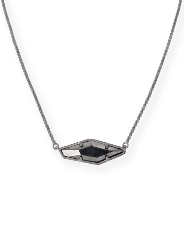 Beth Pendant Necklace in Hematite image number 3
