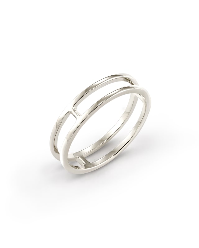 Bennett Double Band Ring in Sterling Silver image number 1