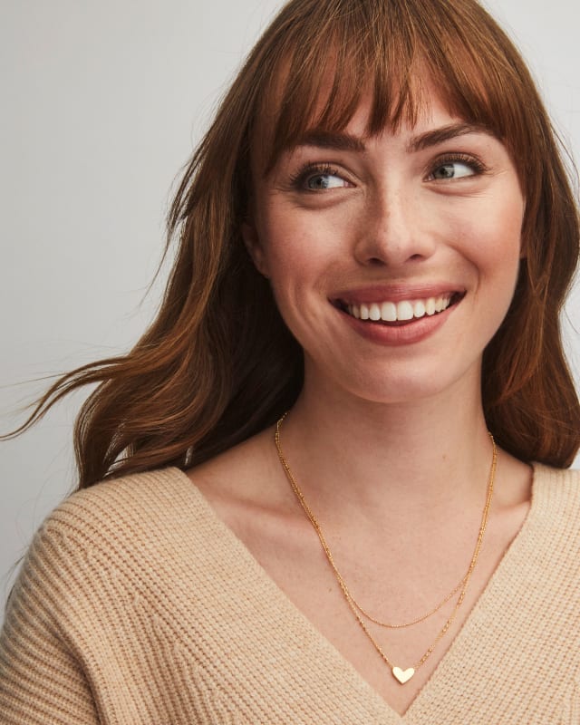 Ari Heart Multi Strand Necklace in 18k Yellow Gold Vermeil Kendra Scott