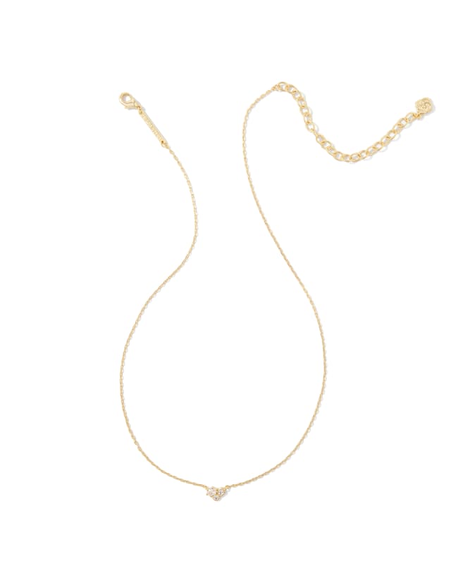 Henry Gold Short Pendant Necklace in White Crystal | Kendra Scott