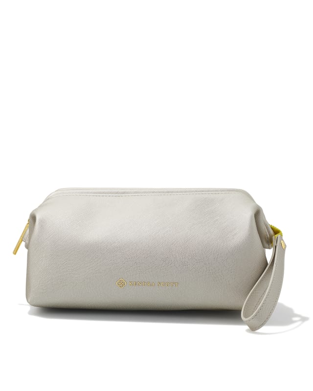 Cosmetic Case in Light Gold Metallic | Kendra Scott