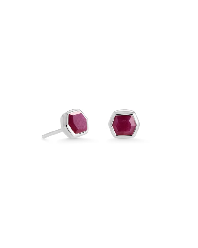 Davie Sterling Silver Stud Earrings in Ruby image number 0.0