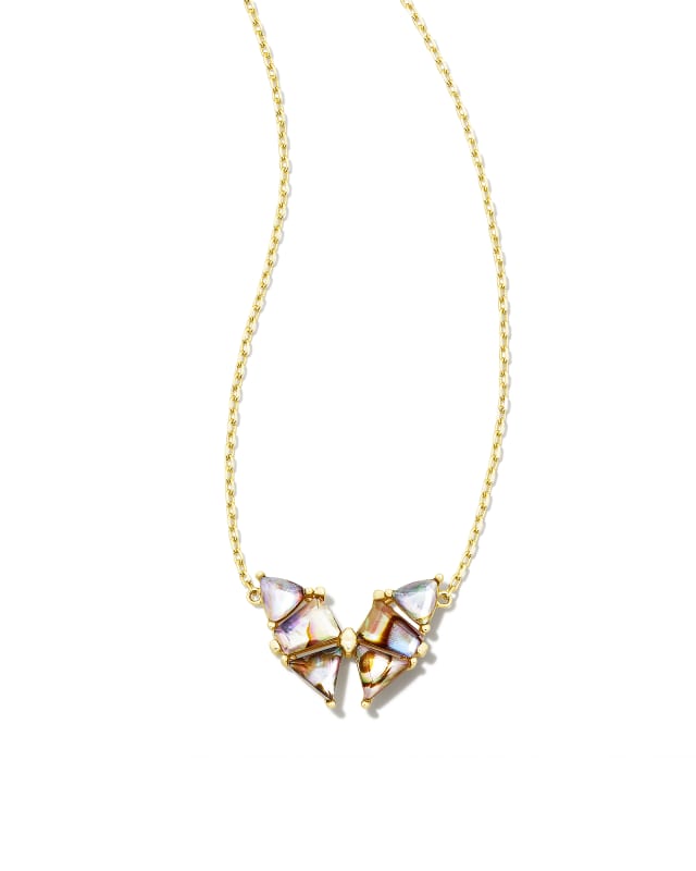 Blair Gold Butterfly Pendant Necklace in Abalone image number 0.0