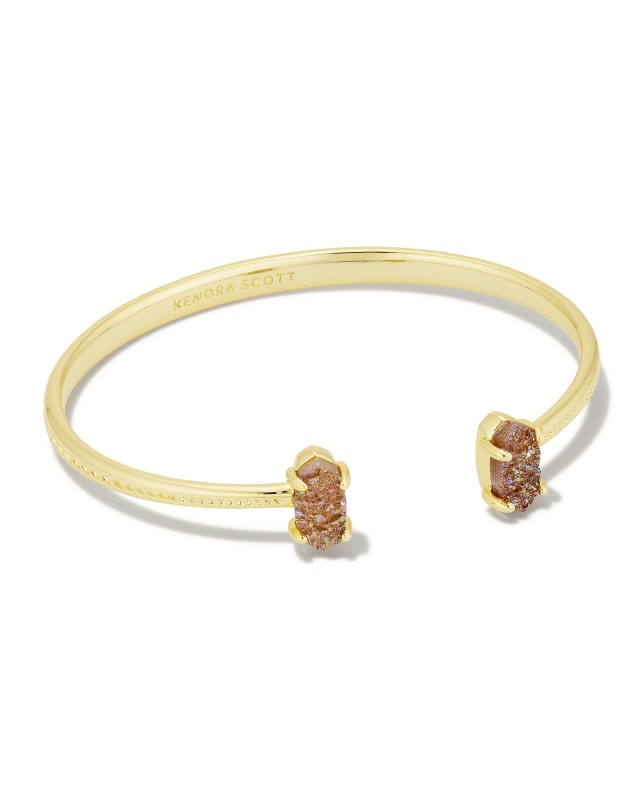 Grayson Gold Stone Cuff Bracelet in Spice Drusy image number 0.0
