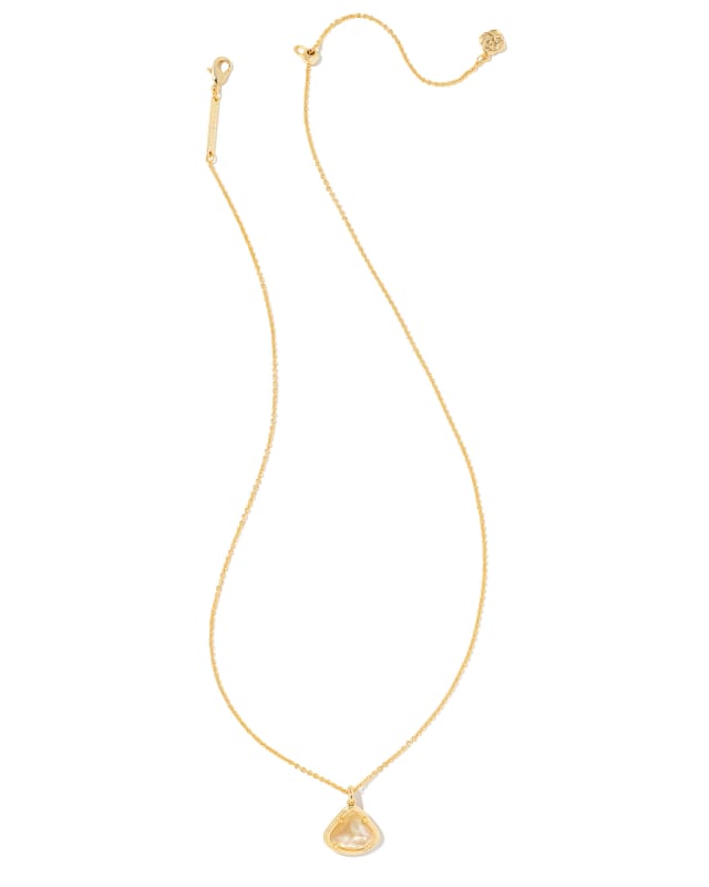 Kendall Gold Pendant Necklace in Golden Abalone | Kendra Scott